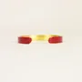 Bracelets - Thin open cuff in brass and red lacquer - L INDOCHINEUR X RIVÊT