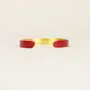 Bracelets - Thin open cuff in brass and red lacquer - L INDOCHINEUR X RIVÊT