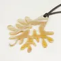 Jewelry - Large coral pendant in black marbled horn - L INDOCHINEUR X RIVÊT