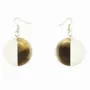 Jewelry - Bronze lacquered solid disc earrings - L INDOCHINEUR X RIVÊT