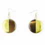 Jewelry - Bronze lacquered solid disc earrings - L INDOCHINEUR X RIVÊT