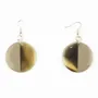Jewelry - Bronze lacquered solid disc earrings - L INDOCHINEUR X RIVÊT