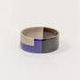 Bracelets - Eclisse round bangle in hoof with beige and khaki lacquer, size L - L INDOCHINEUR X RIVÊT