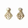 Jewelry - Lace-shaped clip earrings in white horn with japanese clip - L INDOCHINEUR X RIVÊT