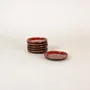 Assiettes au quotidien - Set de 6 petites assiettes Hoa Bien rouge - L INDOCHINEUR X RIVÊT