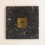 Glass - Cygnus trivet in black marble with brass inlay - L INDOCHINEUR X RIVÊT