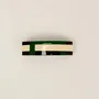 Barrettes - Rectangular hair clip in hoof with orange and green lacquer - L INDOCHINEUR X RIVÊT
