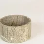 Caskets and boxes - Medium wide round pot in grey marble dia. 10cm H4cm - L INDOCHINEUR X RIVÊT