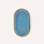 Assiettes au quotidien - Assiette ovale : 26 cm x 15 cm, émail Hoa Bien bleu (vendu par 2) - L INDOCHINEUR X RIVÊT
