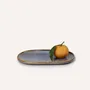 Assiettes au quotidien - Assiette ovale : 26 cm x 15 cm, émail Hoa Bien bleu (vendu par 2) - L INDOCHINEUR X RIVÊT