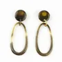 Jewelry - Oval earrings in black horn - L INDOCHINEUR X RIVÊT