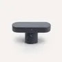 Mounting accessories - Oval coat hook, black natural stone, F - L INDOCHINEUR X RIVÊT