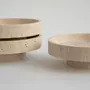 Platter and bowls - 'CYCLO' TRAVERTINE BOWL - KIWANO CONCEPT