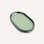 Bols - Set de 2 plateaux ovals 45 X 28 - 40 X 25 Jade/Noir et Noir/Jade - L INDOCHINEUR X RIVÊT