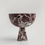 Platter and bowls - ROSSO LEVANTO MARBLE PEDESTAL BOWL XL - KIWANO CONCEPT