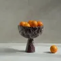 Platter and bowls - ROSSO LEVANTO MARBLE PEDESTAL BOWL XL - KIWANO CONCEPT