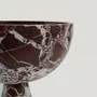Platter and bowls - ROSSO LEVANTO MARBLE PEDESTAL BOWL XL - KIWANO CONCEPT
