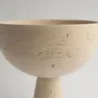 Platter and bowls - TRAVERTINE PEDESTAL BOWL XL - KIWANO CONCEPT