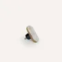Mounting accessories - Oval furniture knob, black natural stone, F - L INDOCHINEUR X RIVÊT