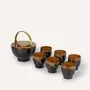 Accessoires thé et café - Théière, anse laiton, émail terre flamée Ket Tinh - L INDOCHINEUR X RIVÊT