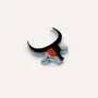 Brooches - Buffalo Brooch in horn and lacquer - L INDOCHINEUR X RIVÊT