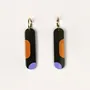 Jewelry - 65 Nymphe Creoles in blond horn and orange lacquer - L INDOCHINEUR X RIVÊT
