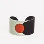 Bracelets - Manchette Icare en corne et laque orange et vert taille L - L INDOCHINEUR X RIVÊT