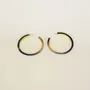 Jewelry - Big hoop earrings in hoof with beige and khaki lacquer - L INDOCHINEUR X RIVÊT