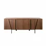 Sideboards - Walnut and black steel sideboard - ANGEL CERDÁ