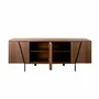 Sideboards - Walnut and black steel sideboard - ANGEL CERDÁ