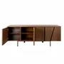 Sideboards - Walnut and black steel sideboard - ANGEL CERDÁ