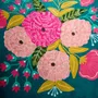 Fauteuils - Fauteuil en Velours avec Motif Floral Frida, Turquoise - WERNS