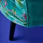 Fauteuils - Fauteuil en Velours avec Motif Floral Frida, Turquoise - WERNS