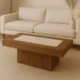 Coffee tables - Walnut and Italian ceramic coffee table - STUDIO GAÏA