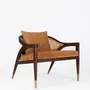 Armchairs - Wormley Armchair in Stained Ash Timber and Nobuk - DUISTT