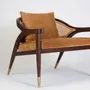 Armchairs - Wormley Armchair in Stained Ash Timber and Nobuk - DUISTT