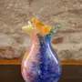Vases - Vase Bloom en verre soufflé, bleu et orange - ANTHOLOGIST