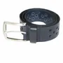 Leather goods - OMER marine leather belt - MONSIEUR CHARLI