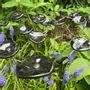 Floral decoration - Small Glass Flower For Outside In Black - CARNEOL GLASS
