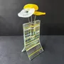 Vases - Petit vase rayé blanc-jaune de 8 x 13 cm - CARNEOL GLASS