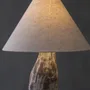 Floor lamps - MA Floor Lamp – Handcrafted Sculptural Lighting with Linen Shade - PLETOSTUDIO