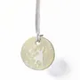 Christmas garlands and baubles - Small rustic Christmas hanger with a reindeer 5 cm - CARNEOL GLASS