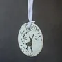Christmas garlands and baubles - Small rustic Christmas hanger with a reindeer 5 cm - CARNEOL GLASS