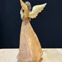 Crèches et santons - Figurine d’Ange de Noël — Motif Luth — Aspect Sculpté Rustique - BLUE STAR B.V.