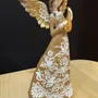 Nativity scenes and santons - Christmas Angel Figurine – Harp - BLUE STAR B.V.