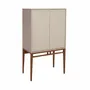 Sideboards - Gray display cabinet with walnut legs - ANGEL CERDÁ