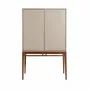 Sideboards - Gray display cabinet with walnut legs - ANGEL CERDÁ