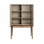 Sideboards - Gray display cabinet with walnut legs - ANGEL CERDÁ