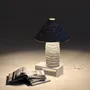 Table lamps - Nava Table Lamp – Cotton Cord Base & Sculptural Patina Finish - PLETOSTUDIO