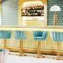 Tabourets - Tabouret de bar pivotant Angel fabriqué à la main au Portugal par Otti - OTTIU